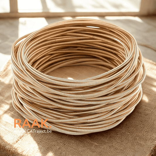 Goudkleurige elastische gitaarsnaar armband voor sieraden