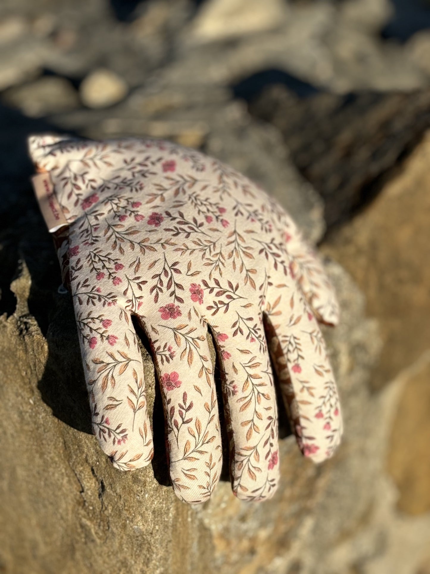 Katoenen warmtekussentje met bloemenprint, ontspanning en zelfzorg