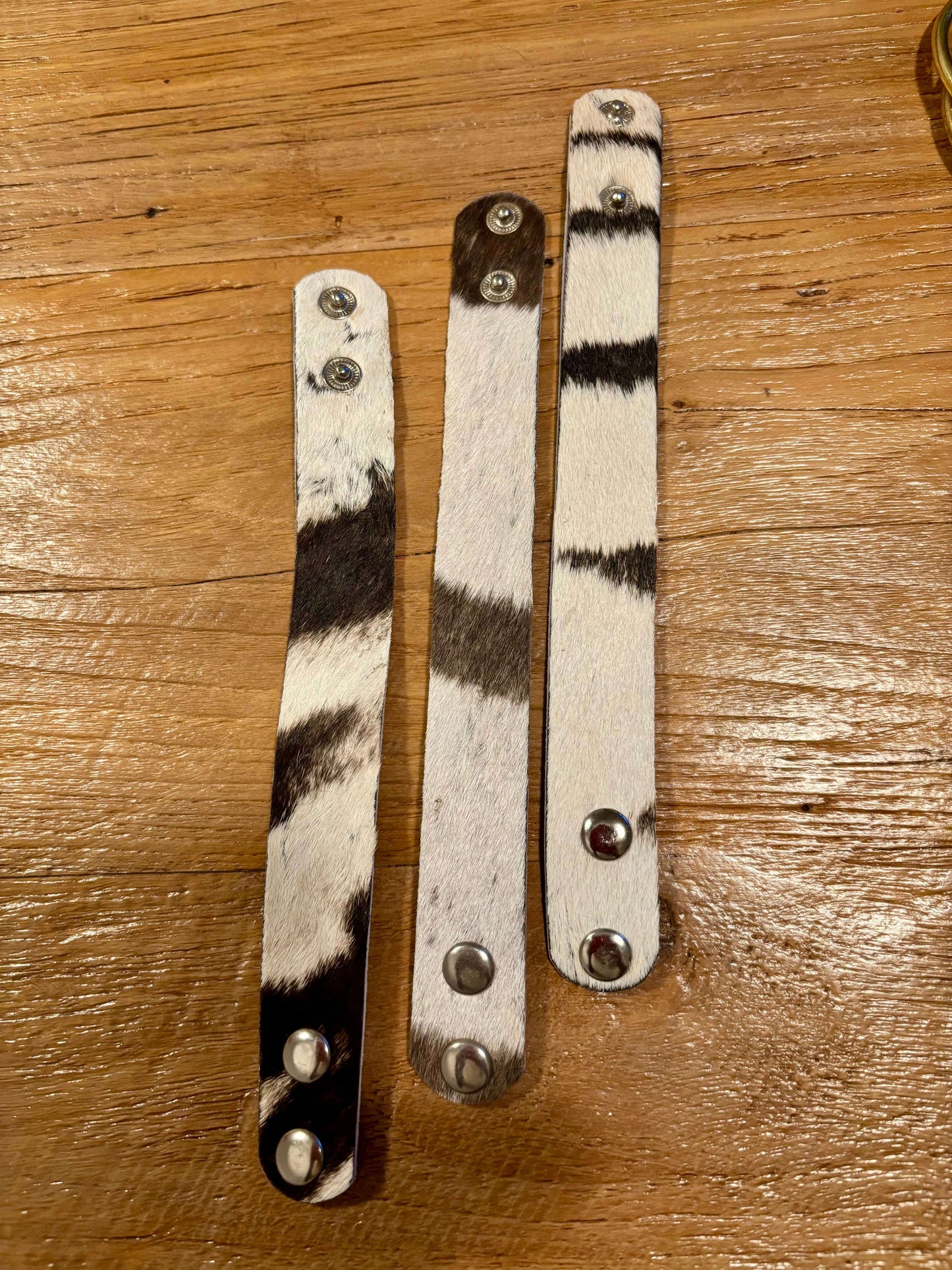 Unieke armband zebraleder