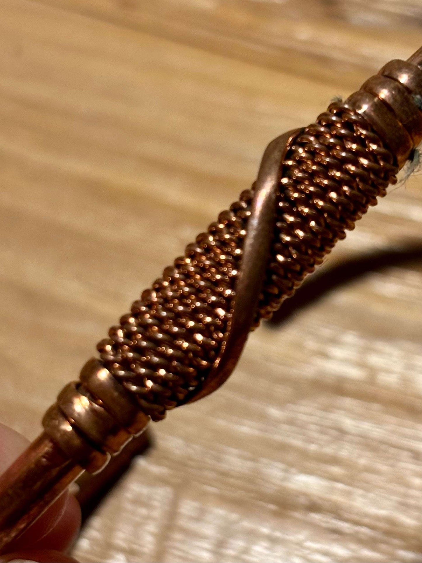 rood koper armband detail