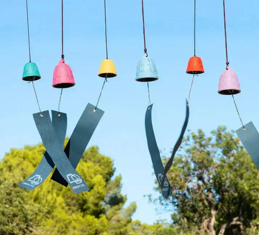 Kleurrijke windgong Japanse Iwachu Furin decoratie