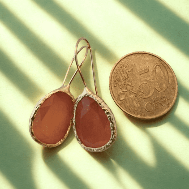 cateye oorbellen goud verguld