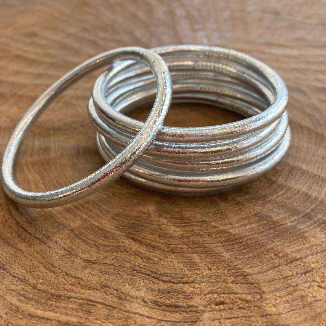 zilveren armband RAAK.Armband Boeddhi Zilver met meerdere ringen