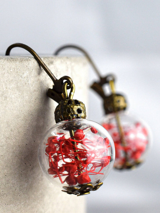 RAAK.Oorringen | BLOESEM ROOD