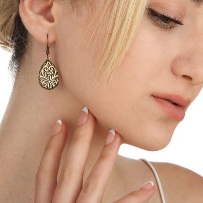 Brons oorringen MARRAKESH met sierlijke openwork details