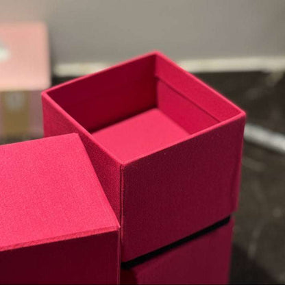 roze stoffen cadeaubox, herbruikbare sieradendoos voor cadeaus