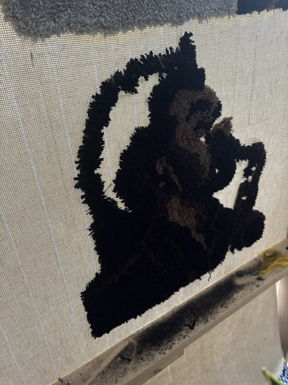 SAX Handgetuft werk in opbouw voorzijde
