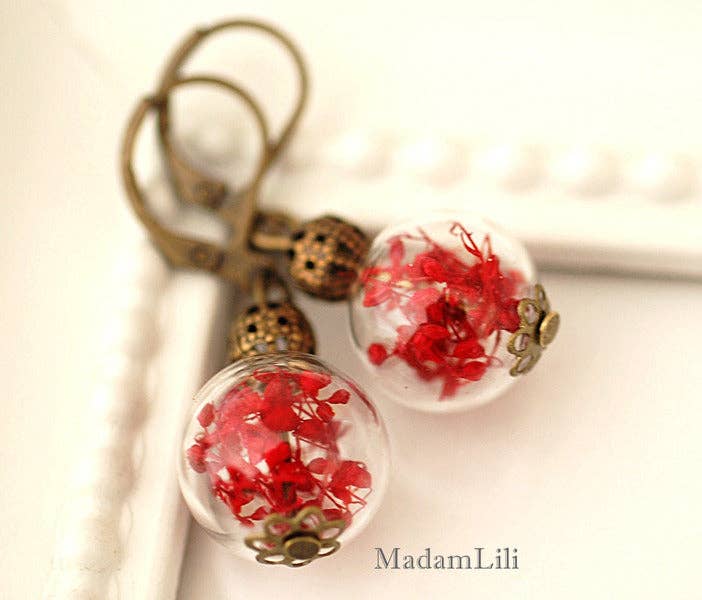 RAAK.Oorringen | BLOESEM ROOD