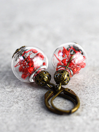 RAAK.Oorringen | BLOESEM ROOD